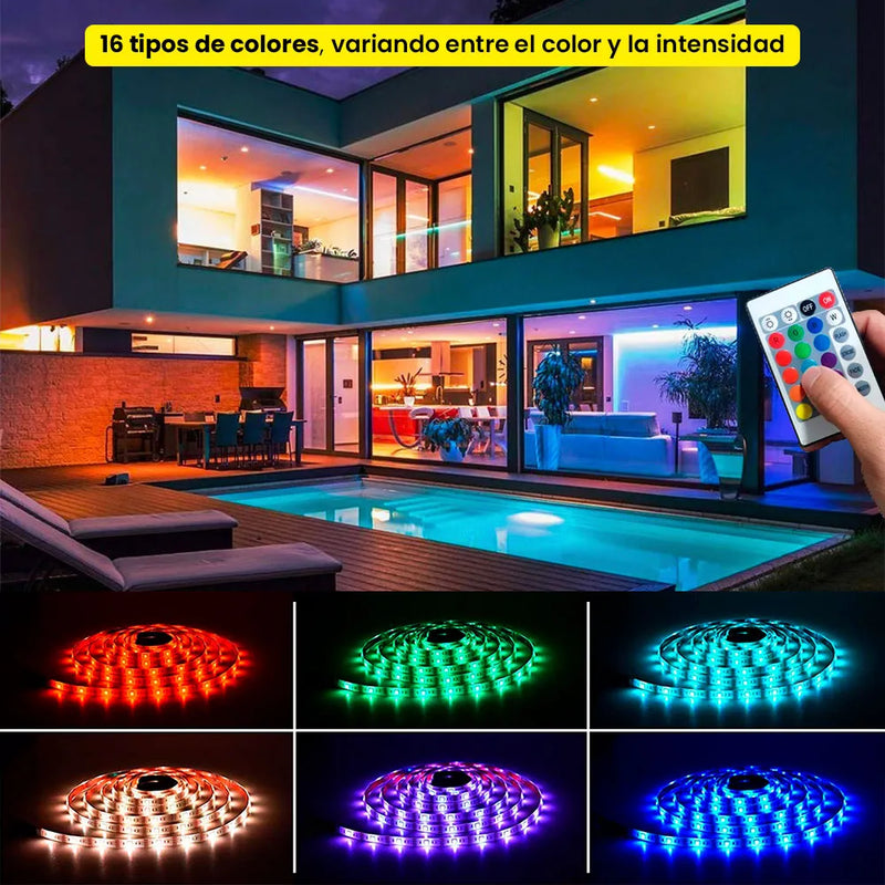 Luces LED RGB 5 METROS CON CONTROL