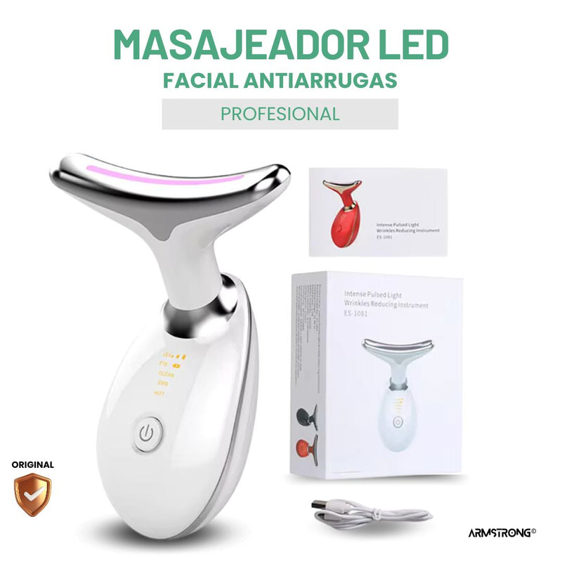 Masajeador LED  Reductor de Arrugas y Papada 100% Efectivo