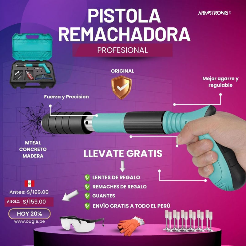 Pistola Remachadora de clavos Profesional